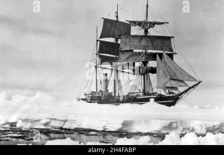 TERRA NOVA EXPEDITION 1910-1913. Robert Falcon Scotts Schiff die Terra Nova fotografiert von Herbert Ponting Stockfoto