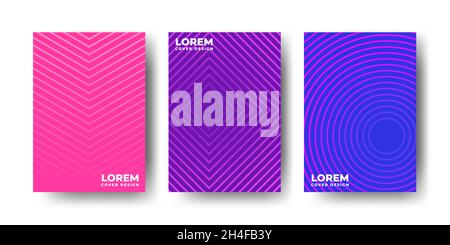 Farbenfrohes Cover Kollektion Vektor-Set Stock Vektor