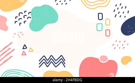 Verschiedene Hintergründe und abstrakte Muster von niedlichen Formen Vektor Stock Vektor