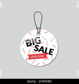Big Sale Round Label. Verkaufsabzeichen. Vektorgrafik Stock Vektor
