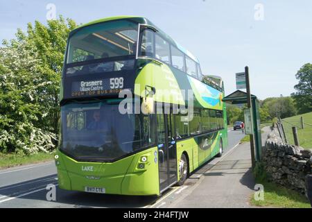 Lake District Bus Stockfoto