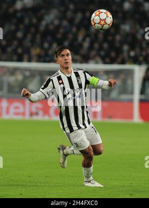 Turin, Italien. November 2021. Allianz Stadium, Turin, Italien, 02. November 2021, Paulo Dybala (Juventus FC) während des FC Juventus gegen Zenit St. Petersburg - UEFA Champions League Fußballspiel Credit: Live Media Publishing Group/Alamy Live News Stockfoto