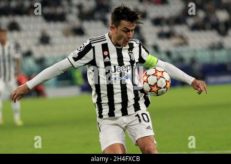 Turin, Italien. November 2021. Allianz Stadium, Turin, Italien, 02. November 2021, Paulo Dybala (Juventus FC) während des FC Juventus gegen Zenit St. Petersburg - UEFA Champions League Fußballspiel Credit: Live Media Publishing Group/Alamy Live News Stockfoto