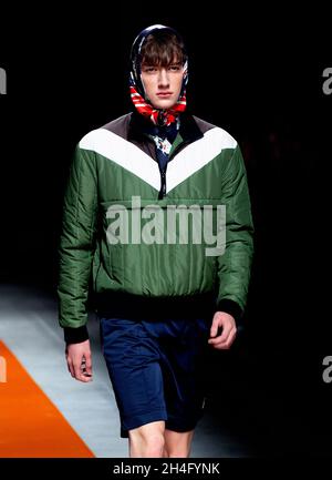MSGM HERBST/WINTER 2017 KOLLEKTION. Mailand, 18. januar 2017 Stockfoto