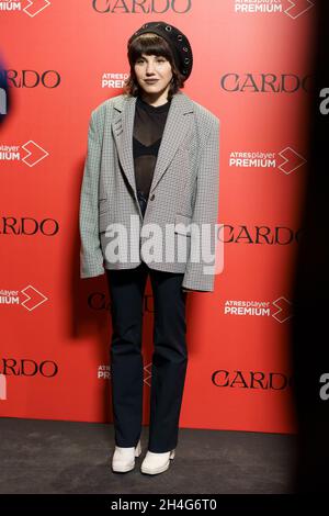 Madrid, Spanien. November 2021. Angy Fernandez besucht die Fotozelle „Cardo“ im Kino Palacio de la Prensa. (Foto: Atilano Garcia/SOPA Images/Sipa USA) Quelle: SIPA USA/Alamy Live News Stockfoto