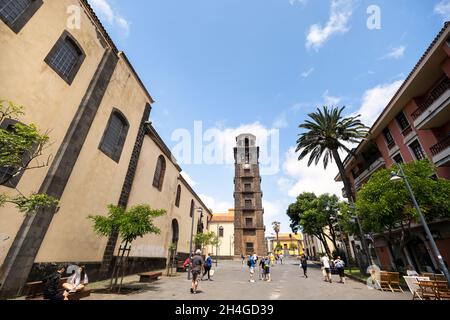 August 2019. Altstadt von La Laguna auf Teneriffa, Kanarische Inseln, Spanien. Stockfoto