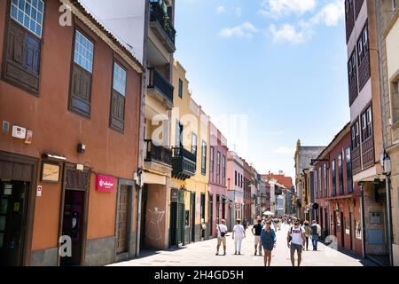 August 2019. Altstadt von La Laguna auf Teneriffa, Kanarische Inseln, Spanien. Stockfoto