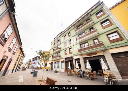 August 2019. Altstadt von La Laguna auf Teneriffa, Kanarische Inseln, Spanien. Stockfoto