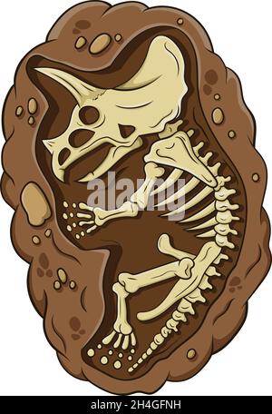 Illustration des Triceratops-Zeichentrickfilms Stock Vektor