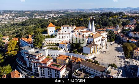 Nationalpalast Sintra, Palácio Nacional de Sintra, Sintra, Portugal Stockfoto