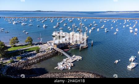 Mayflower II, historische Nachbildung, Plymouth, MA, USA Stockfoto