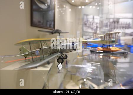 Die Modelle von Boeing gebauten Flugzeugen werden in der Ausstellung der Boeing 1916-2016 Centennial-Feier ausgestellt.Museum für Geschichte und Industrie.Seattle.Washington.USA Stockfoto