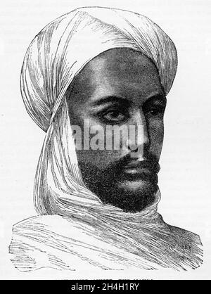 Stich von Muhammad Ahmad (1844-1885) Sudanesischer Religionsführer und selbst ernannter Mahdi, der gegen Generalmajor Charles George Gordon kämpfte Stockfoto