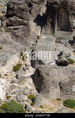Nossa Senhora da Boa Estrela, unsere Mutter des Guten Sterns, Torre, Serra da Estrela, Regio do Centro, Portugal Stockfoto