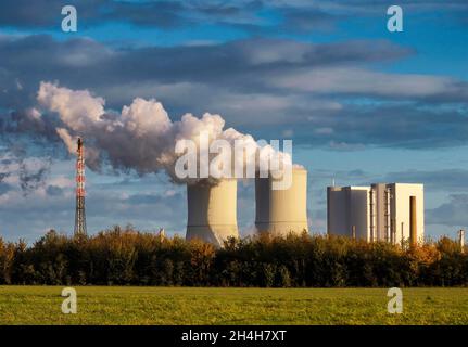 Braunkohlekraftwerk Lippendorf, Gemeinde Neukieritzsch bei Leipzig, Sachsen, Deutschland Stockfoto