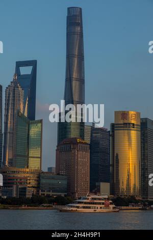 Skyline am Bund, Shanghai, Shanghai, China Shi Stockfoto