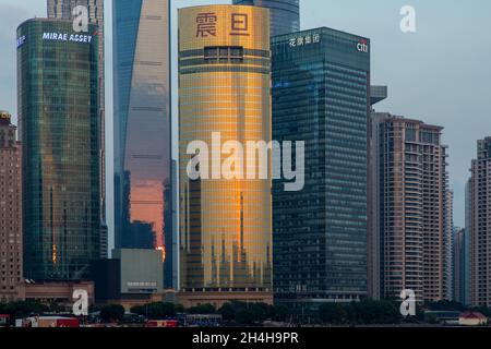 Skyline am Bund, Shanghai, Shanghai, China Shi Stockfoto