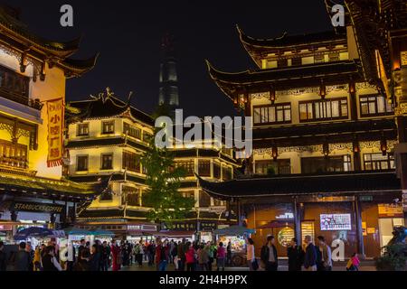 Historischer Tempelbezirk, Shanghai, Shanghai Shi, Tempelbezirk, China Stockfoto