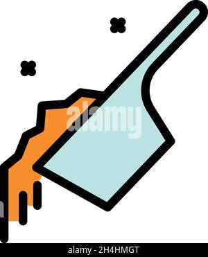 Symbol für Biodünger. Umriss Bio-Dünger Vektor Symbol Farbe flach isoliert Stock Vektor