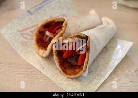 Lefteris o Politis, traditioneller Kebab, Athen, Griechenland Stockfoto