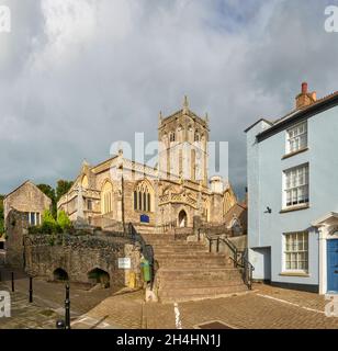 Axbridge und St. John’s Church Somerset Stockfoto