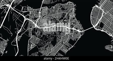 Stadtvektor Stadtplan von Staten Island, New York , Vereinigte Staaten von Amerika Stock Vektor