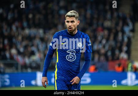 Malmö, Schweden. November 2021. Jorginha (5) aus dem FC Chelsea beim Champions-League-Spiel zwischen Malmo FF und Chelsea im Eleda Stadion in Malmö. (Foto: Gonzales Photo/Alamy Live News Stockfoto