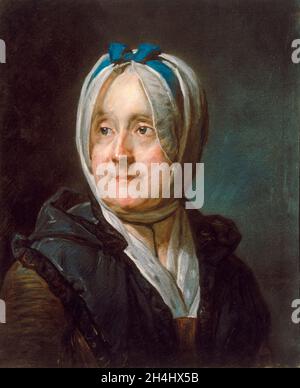 Madame Chardin (Françoise-Marguerite Pouget, 1707-1791), Porträtzeichnung von Jean Baptiste Siméon Chardin, 1776 Stockfoto
