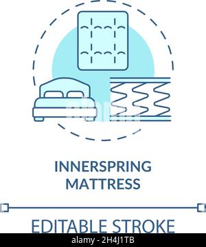 Blaue Concept-Ikone der Federkernmatratze Stock Vektor
