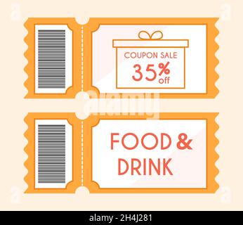 Satz Coupons Stock Vektor