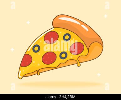 Stück pizza Stock Vektor