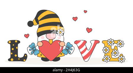 GNOME mit Liebe Stock Vektor