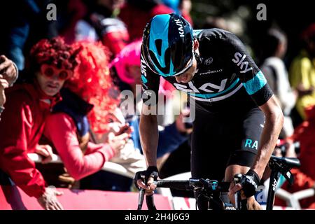 Juli 2016. Tour De France Etappe 12 von Montpellier zum Mont Ventoux. Wout Poels. Team Sky. Stockfoto