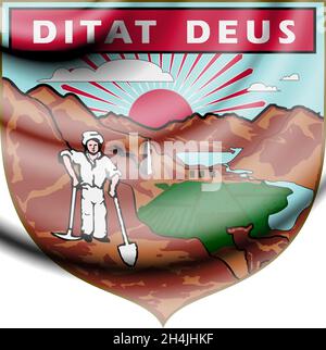 Arizona Wappen, USA. 3D-Illustration. Stockfoto