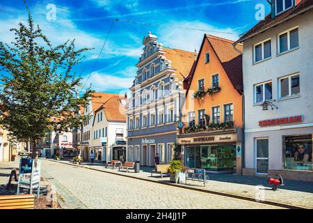 FORCHHEIM, DEUTSCHLAND - CA. AUGUST 2021: Das Stadtbild von Forchheim, Bayern, Deutschland Stockfoto