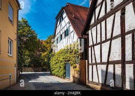 FORCHHEIM, DEUTSCHLAND - CA. AUGUST 2021: Das Stadtbild von Forchheim, Bayern, Deutschland Stockfoto