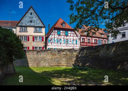 FORCHHEIM, DEUTSCHLAND - CA. AUGUST 2021: Die Kaiserpfalz von Forchheim, Bayern, Deutschland Stockfoto
