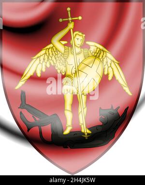 Brüsseler Wappen, Belgien. 3D-Illustration. Stockfoto