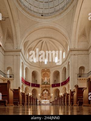 Innenraum des Santa Iglesia Concatedral de San Nicolás de Bari in der Stadt Alicante, Alacant, Spanien, Europa Stockfoto