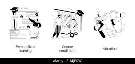 Flexible Studienplan abstrakte Konzept Vektor-Illustrationen. Stock Vektor