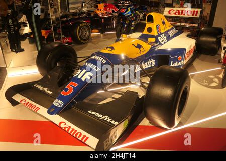 Renault Rennwagen auf der Silverstone Experience Northamptonshire UK Stockfoto