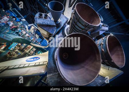 USA, Florida, Orlando, Ausstellung eines Modells 1:1 des Raumshuttles Columbia im Kennedy Space Center in Cape Canaveral Stockfoto