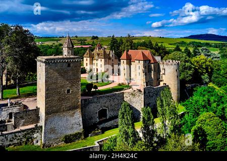 Frankreich, Saone et Loire, Schloss Chateau de Couches Stockfoto