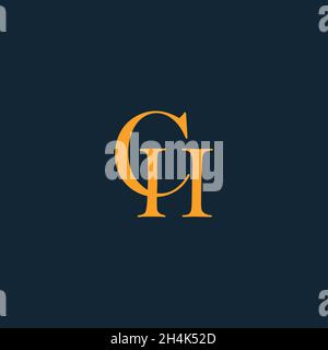 Professionelles, innovatives CH-Initiallogo und CH-Logo. Buchstabe CH Minimal Elegantes Monogramm. Premium Business Artistic Alphabet Symbol und Zeichen Stock Vektor