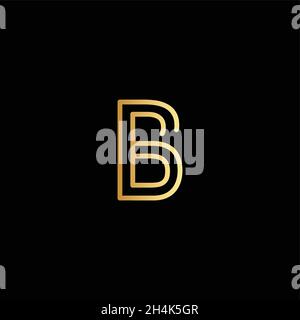 Moderne abstrakte Buchstaben B Initialen Logo-Ikone in minimalistischem Stil Stock Vektor