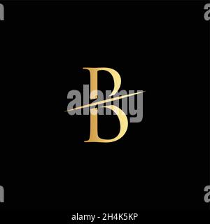 Moderne abstrakte Buchstaben B Initialen Logo-Ikone in minimalistischem Stil Stock Vektor