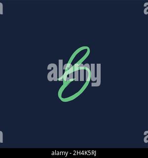 Moderne abstrakte Buchstaben B Initialen Logo-Ikone in minimalistischem Stil Stock Vektor