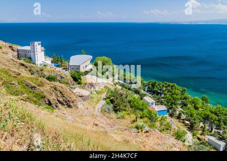 Sevan See Küstenentwicklung, Armenien Stockfoto