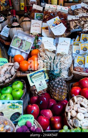 Mediterrane Küche in Siena, Italien. Stockfoto