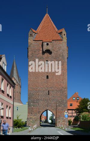 Dammtor in Barth, Ostsee, Mecklenburg-Vorpommern, Deutschland Stockfoto